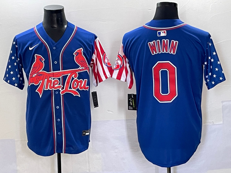 Men St.Louis Cardinals #0 Winn blue 2025 Nike Game MLB Jersey style 11->st.louis cardinals->MLB Jersey